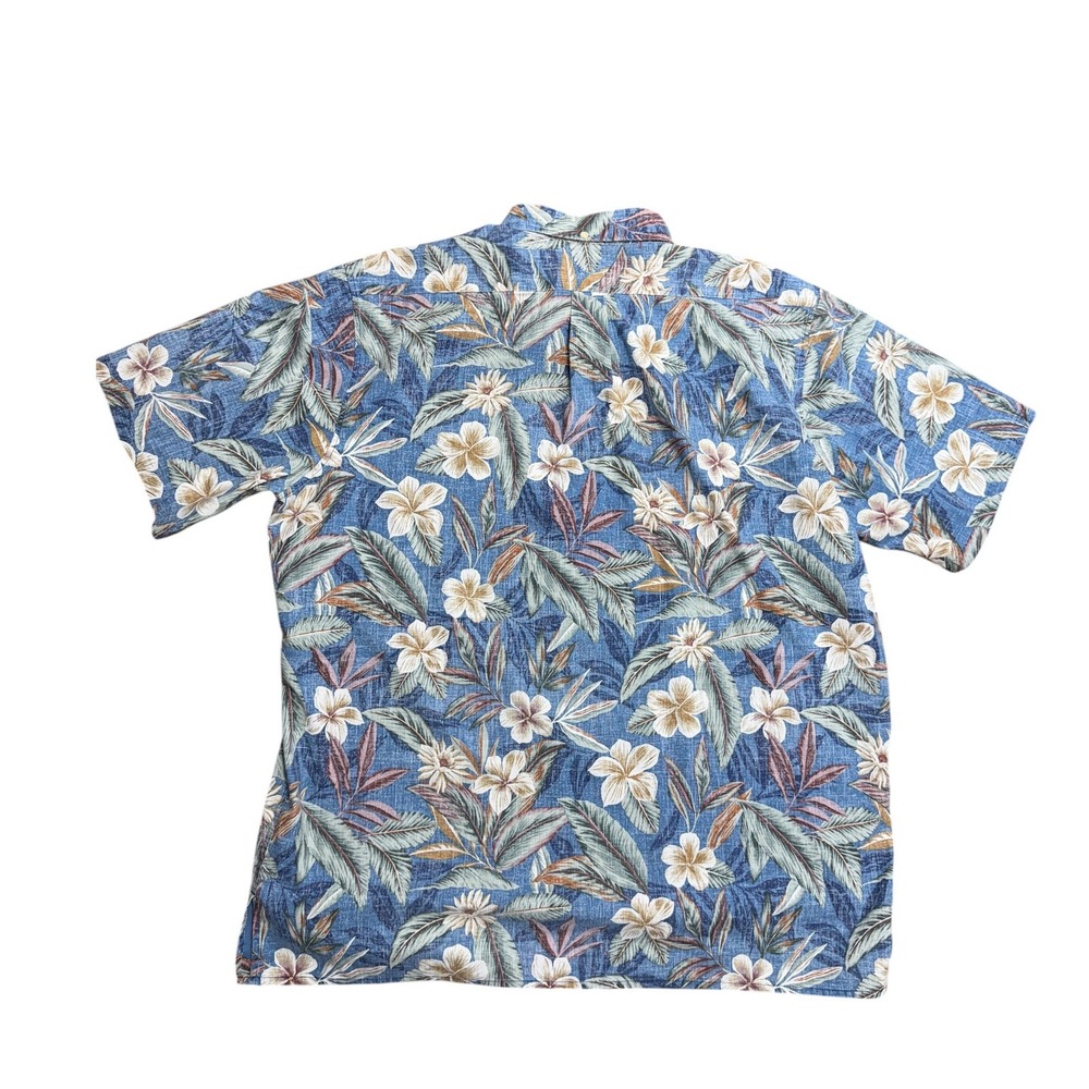 Reyn Spooner Mens 3XL Blue Floral Hibiscus Hawaiian Button Down Shirt Tropical - Picture 2 of 10
